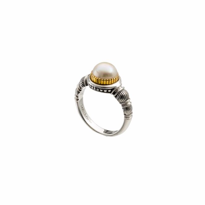 Ariadne ring in Sterling Silver with Gold Plated Parts - Image 2