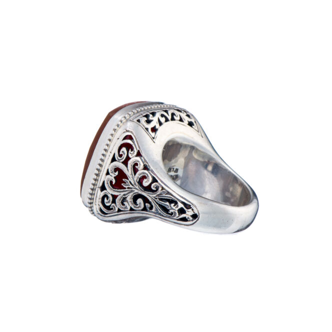 Big square Ring in Sterling Silver with black onyx stone - Image 9