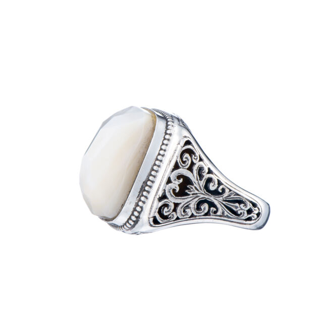 Big square Ring in Sterling Silver with black onyx stone - Image 5