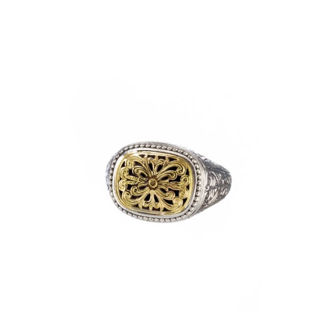 Garden Shadows men ring in 18K Gold and Sterling Silver - Image 3