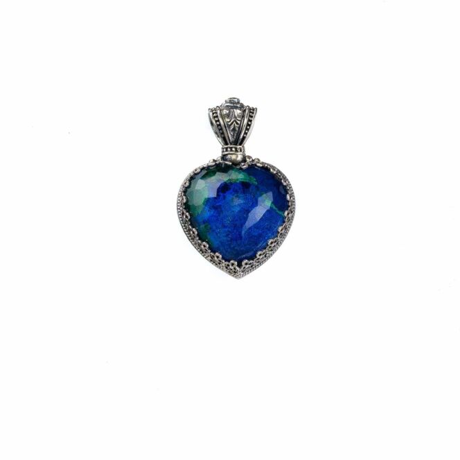 Aegean colors heart pendant in Sterling Silver - Image 5