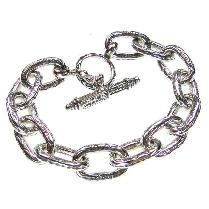 Bracelet in sterling silver.Oval Chain bracelet in Sterling Silver