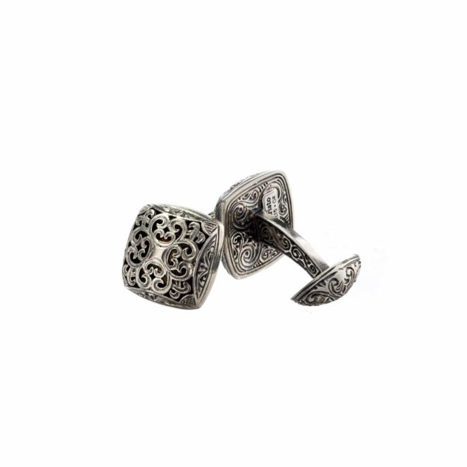 Cufflinks in sterling silver.Garden Shadows Cufflinks in Sterling Silver