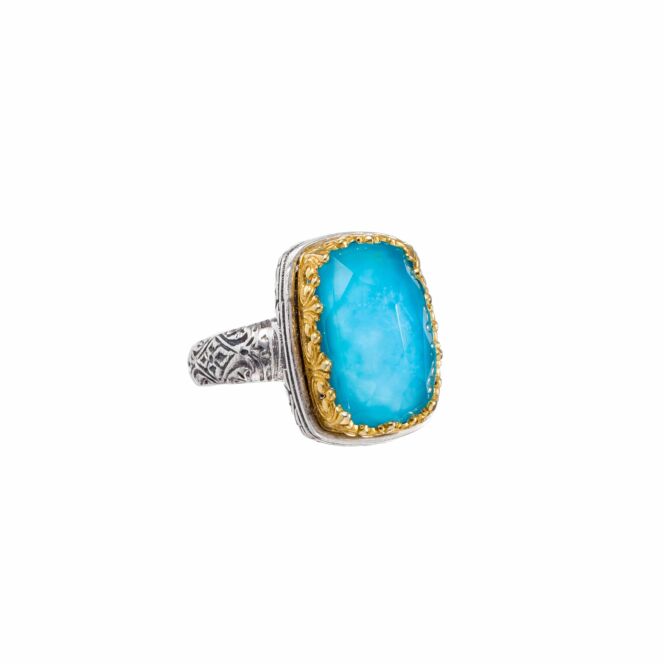 Iris ring in Sterling Silver with Gold Plated Parts - Image 3