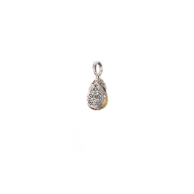 Iris pendant in Sterling Silver with Gold Plated Parts - Image 2