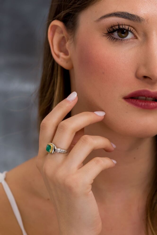 Ariadne ring in Sterling Silver with Gold Plated Parts - Image 6