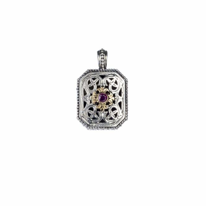 Garden shadows heart pendant in 18K Gold and Sterling Silver - Image 12