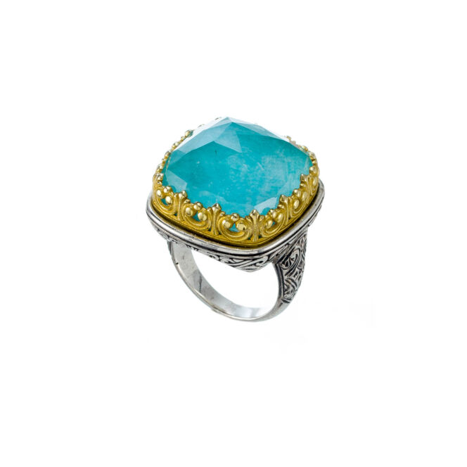 Iris ring in Sterling Silver with Gold Plated Parts - Image 4
