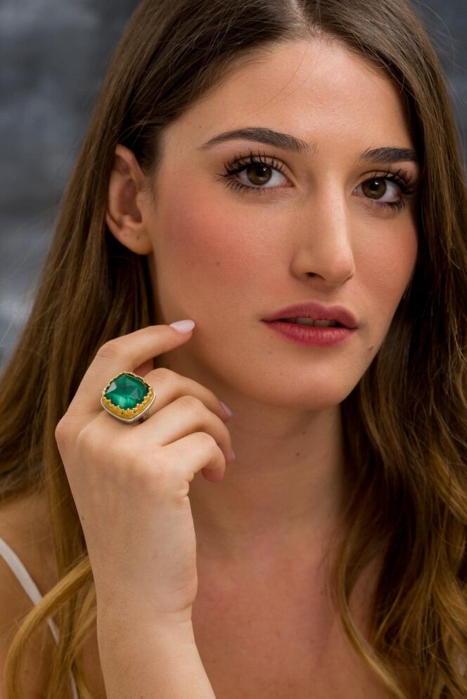 Iris ring in Sterling Silver with Gold Plated Parts - Image 10