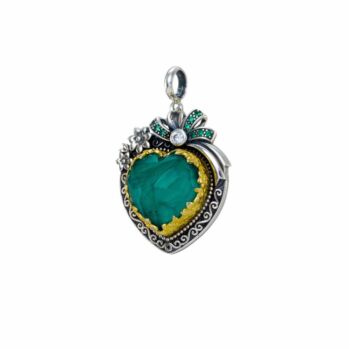 Pendant in sterling silver with Gold plated parts