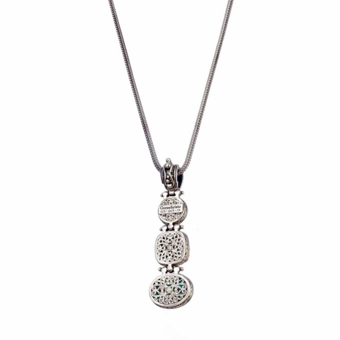 Iris Pendant in Sterling Silver with Gold Plated Parts - Image 4