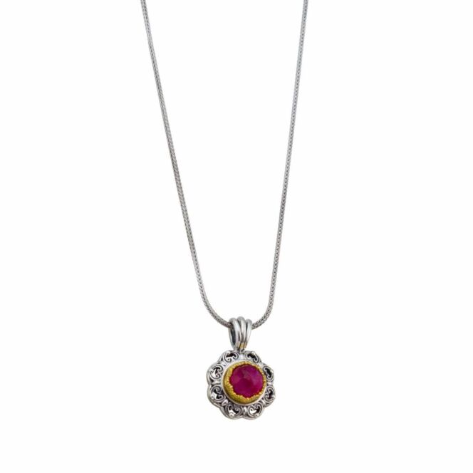 Penelope Pendant is Sterling Silver with Gold plated parts - Image 4