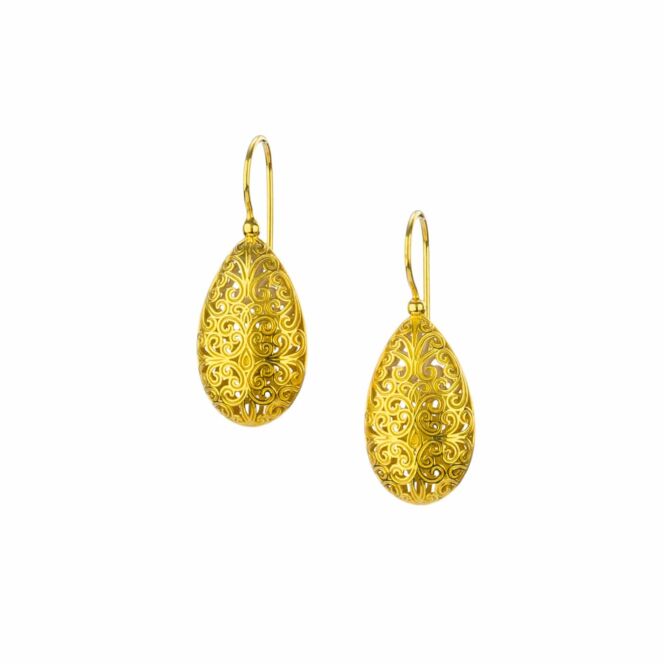 Teardrop earrings in Gold plated silver 925 (size 4)Kallisto teardrop Earrings in Gold plated silver 925