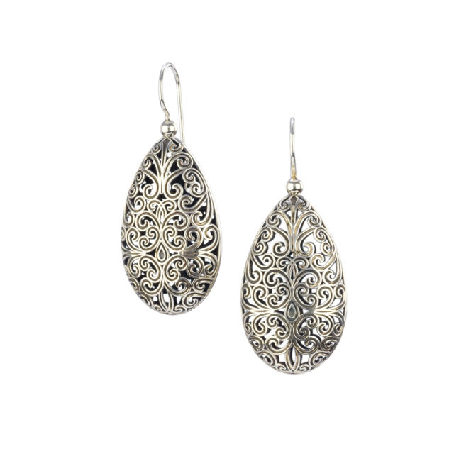 Teardrop earrings in oxidized silver 925 (SIZE1)Kallisto Teardrop Earrings in oxidized Silver 925