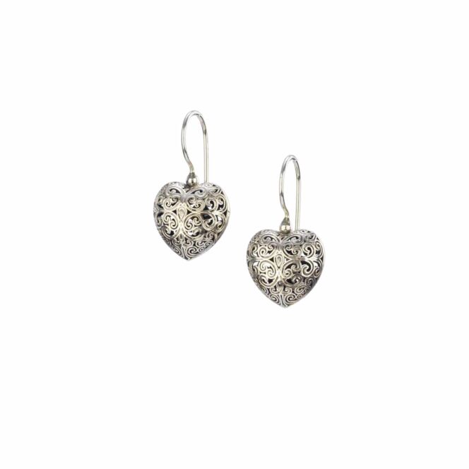 Kallisto Heart Earrings in Gold plated silver 925 - Image 3