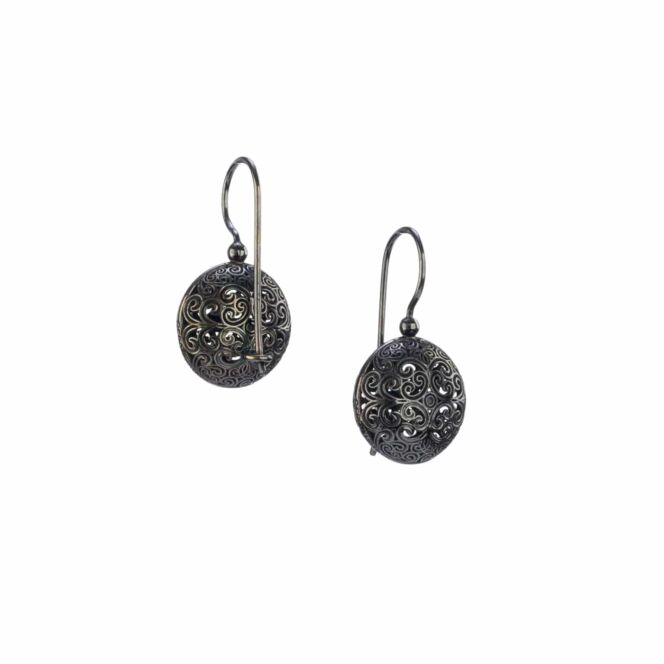 Kallisto Round earrings in Black plated silver 925 - Image 2