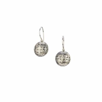 Round earrings in oxidized silver 925 (size 5)Kallisto tiny Round Earrings in oxidized Silver 925