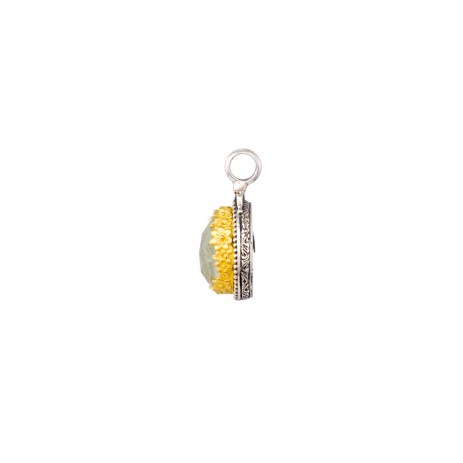 Dione teardrop pendant in sterling silver with Gold plated parts - Image 4