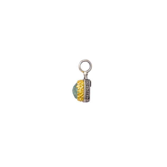 Dione square pendant in sterling silver with Gold plated parts - Image 4