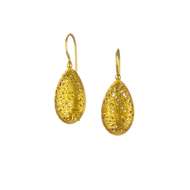 Teardrop earrings in Gold plated silver 925 (SIZE 5)Kallisto teardrop Earrings in Gold plated silver 925