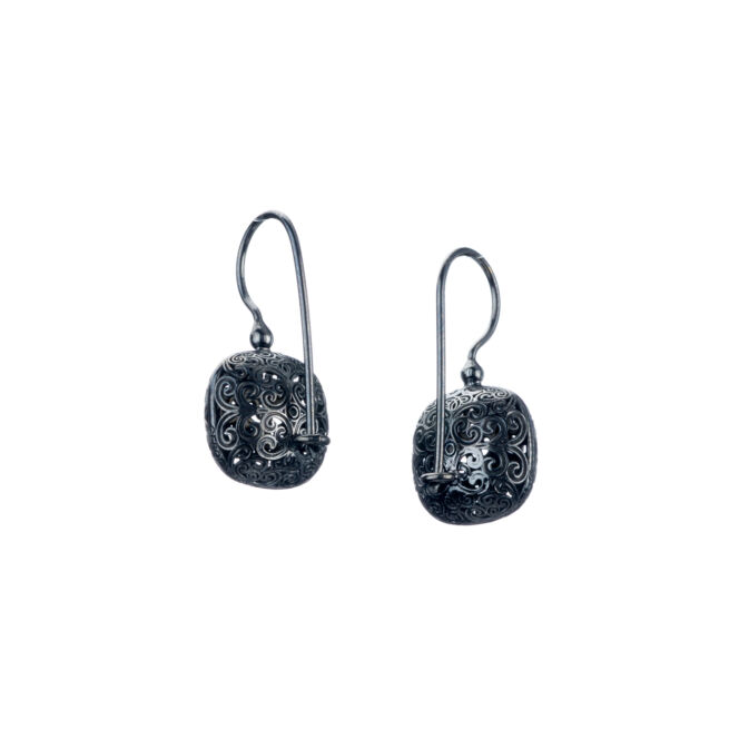 Kallisto cushion earrings in Black plated silver 925 - Image 2