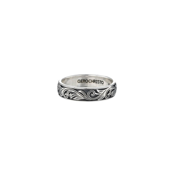 Floral Band ring in Sterling Silver - Image 2